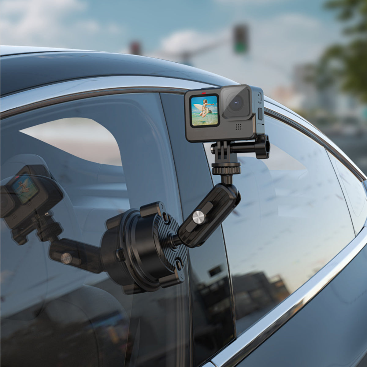 K01 Free Rotation Action Camera Shooting Bracket Car Suction Cup Mount Camera Support Stand K01 Free Rotation Action Camera Shooting Bracket Car Suction Cup Mount Camera Support Stand